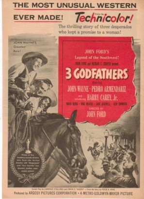 3 Godfathers movie poster (1948) poster with hanger