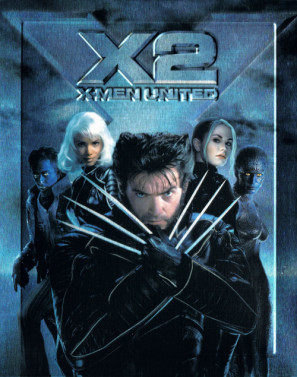 X2 movie poster (2003) wood print