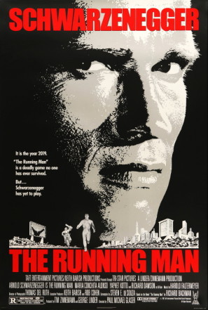 The Running Man movie poster (1987) wood print