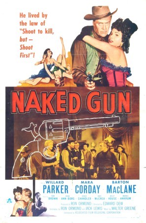 Naked Gun movie poster (1956) pillow