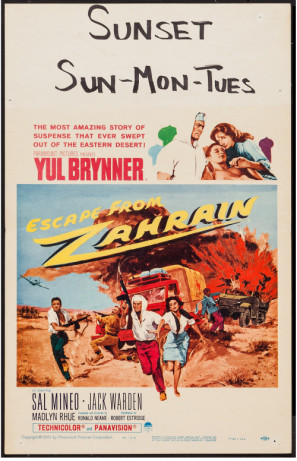 Escape from Zahrain movie poster (1962) wood print