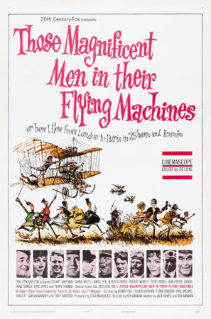 Those Magnificent Men In Their Flying Machines movie poster (1965) wood print
