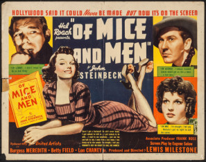 Of Mice and Men movie poster (1939) canvas poster