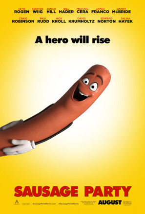 Sausage Party movie poster (2016) wood print
