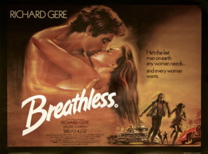 Breathless movie poster (1983) poster with hanger