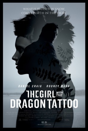 The Girl with the Dragon Tattoo movie poster (2011) poster with hanger