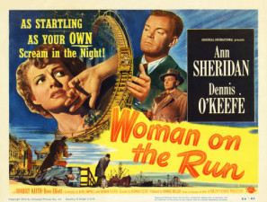 Woman on the Run movie poster (1950) metal framed poster