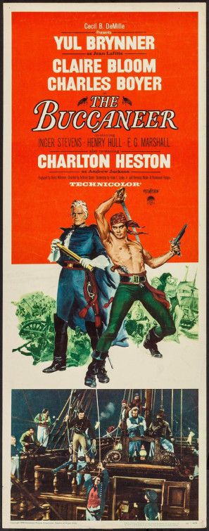 The Buccaneer movie poster (1958) wood print